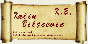 Kalin Biljčević vizit kartica